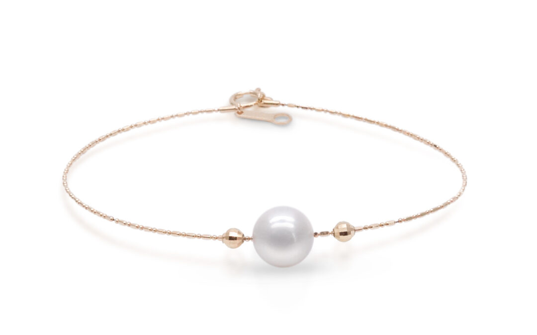 White Akoya Pearl Gold Bracelet (BL7)