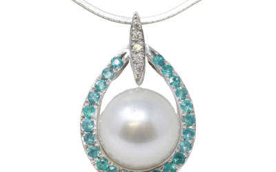 Shizuku South Sea Pearl White Gold Pendant (P22)