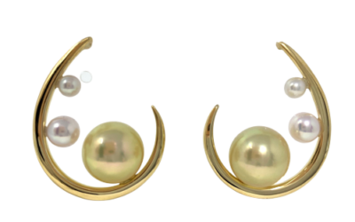 Shizuku White Akoya Pearl Earrings (E45)