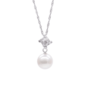 Akoya Pearl Diamond Gold Pendant P52
