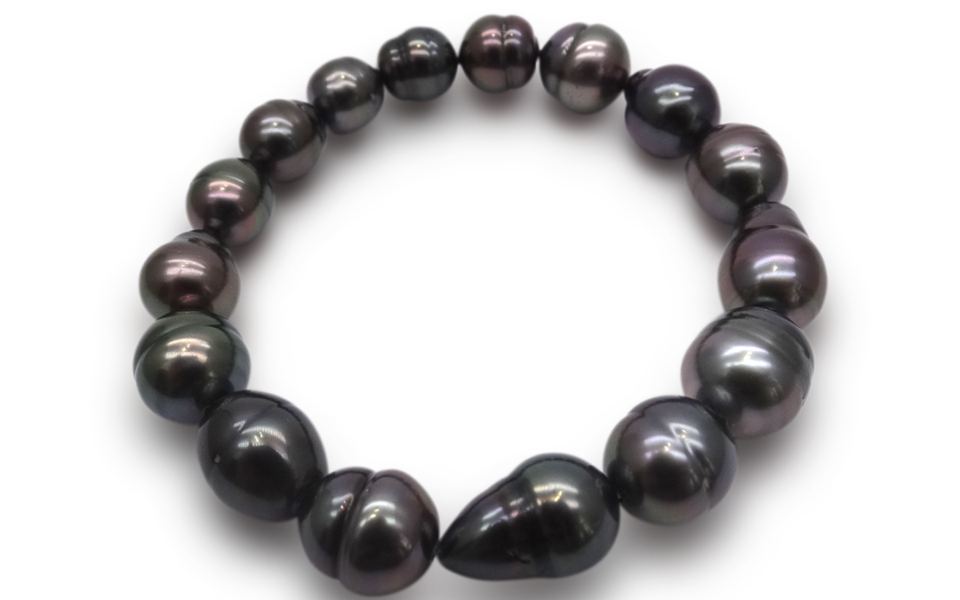 Black South Sea Baroque Pearl Strand Bracelet (BL20)