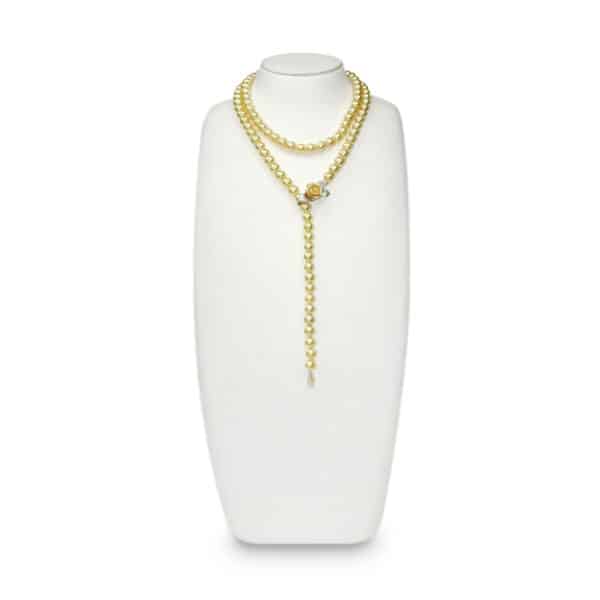 Gold Akoya Pearl Long Necklace (N42)