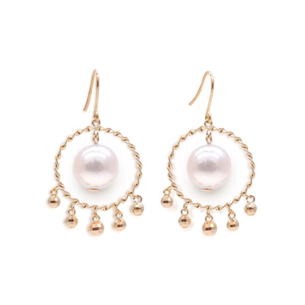 Akoya Pearl Earring with Gold E107