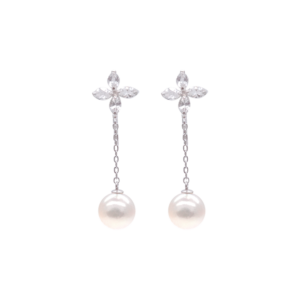 Akoya Pearl Topaz Clip Earring E206