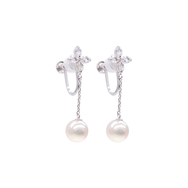 Akoya Pearl Topaz Clip Earring E206