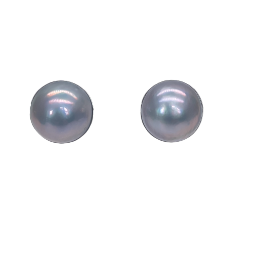 mabe pearl earrings white gold