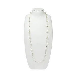 Akoya Pearl Necklace K18 Gold Station Necklace N104