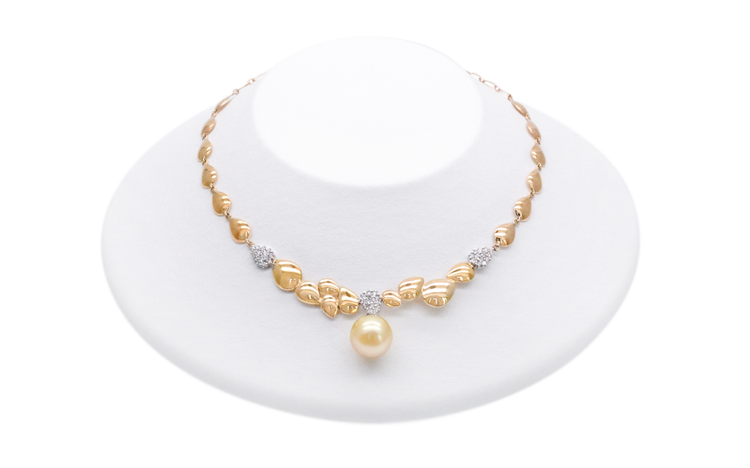 Gold South Sea Pearl Choker Necklace (N107)