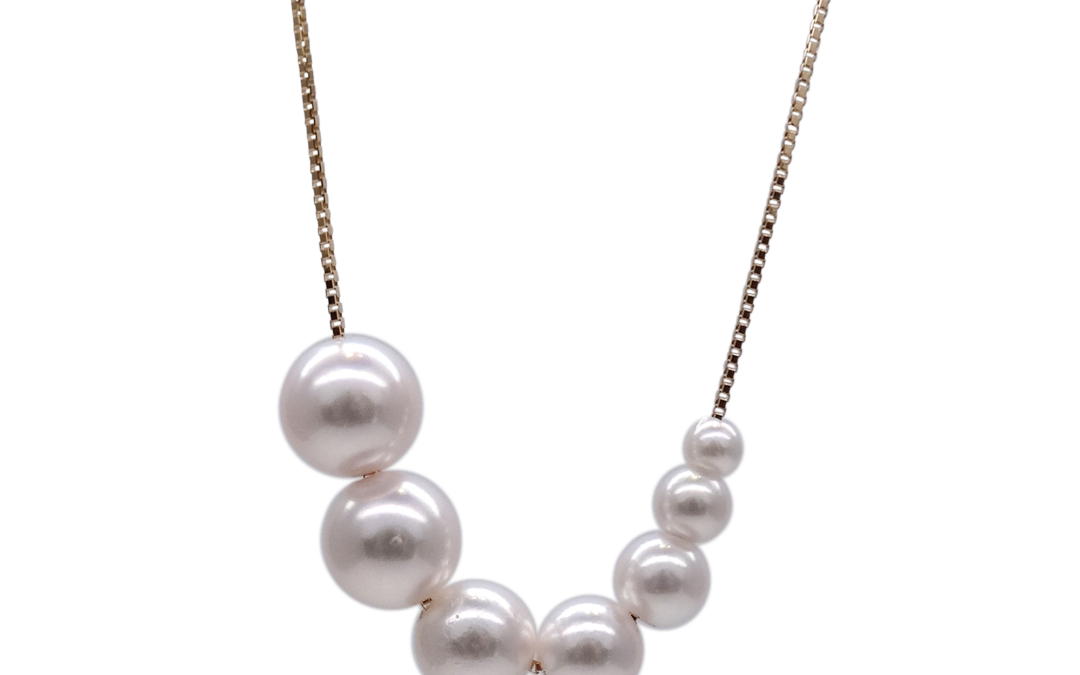 White Akoya Pearl Gold Pendant (P203)