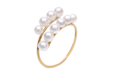 White Akoya Pearl Gold Ring (R51)