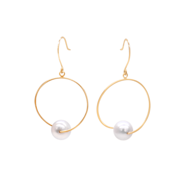 White Akoya Pearl White Gold Earring E222