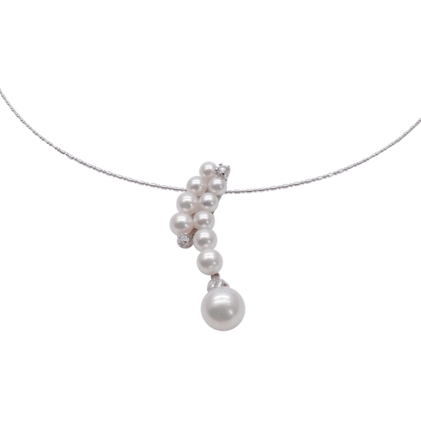 Akoya Pearl Diamond White Gold Pendant P57