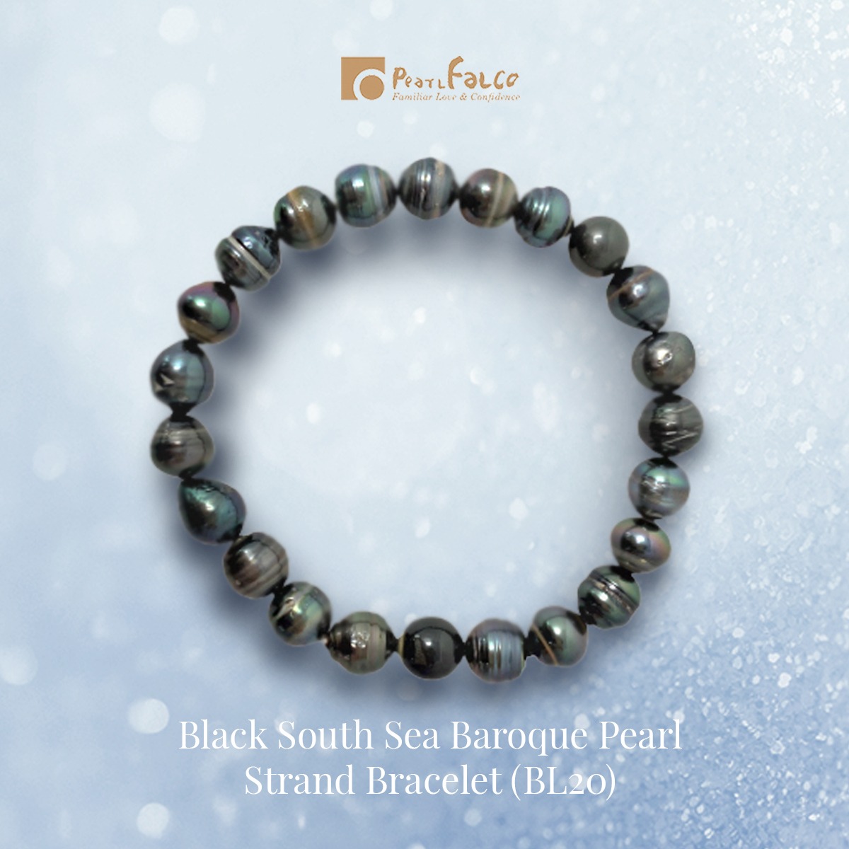 Black South Sea Baroque Pearl Strand Bracelet (BL20)