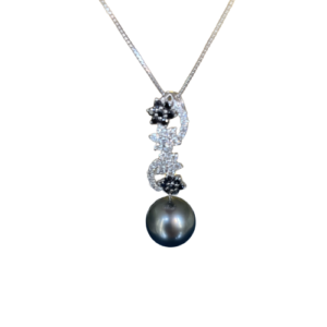 black pearl drop necklace