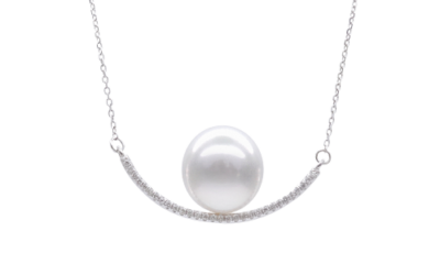 White South Sea Pearl Diamond Pendant (P225)