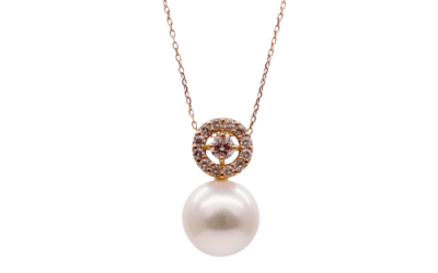 Akoya White Pearl Diamond Pendant  (P227)