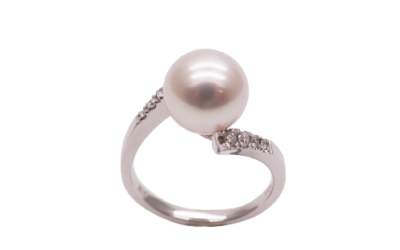 Akoya Pearl Diamond Tension Ring(R59)