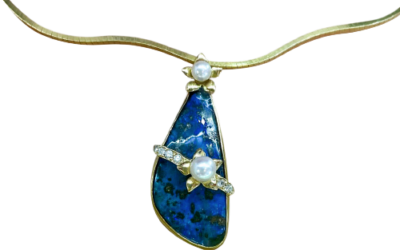 Akoya White Pearl Opal Pendant  (P232)