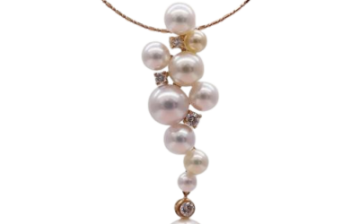 Vintage Akoya Pearl Diamond Pendant (P239)