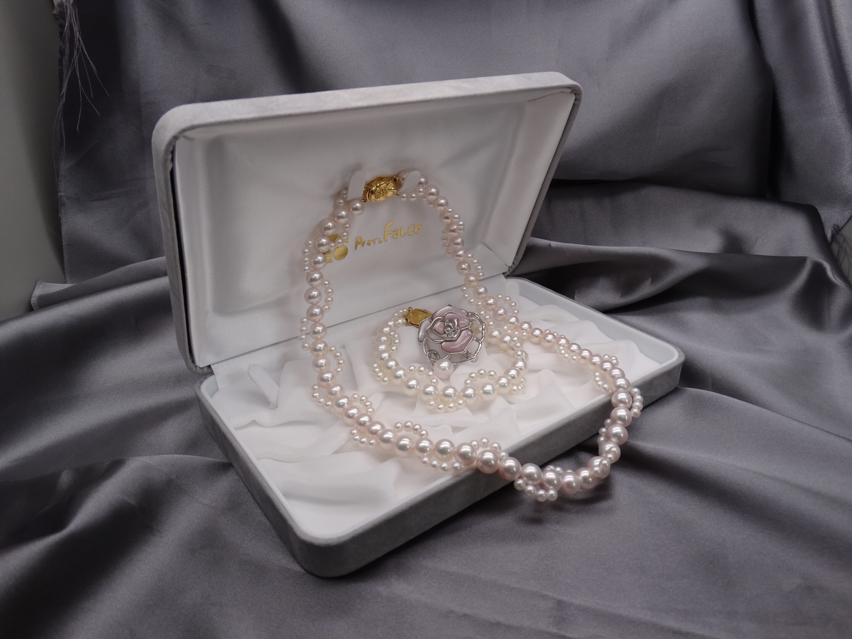 Akoya pearl necklace and deals earring set