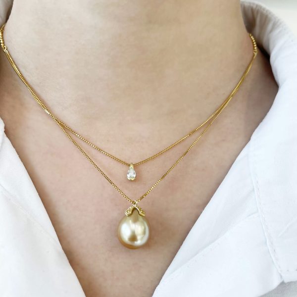 K18 Gold South Sea Pearl Pendant(P243) - Image 2