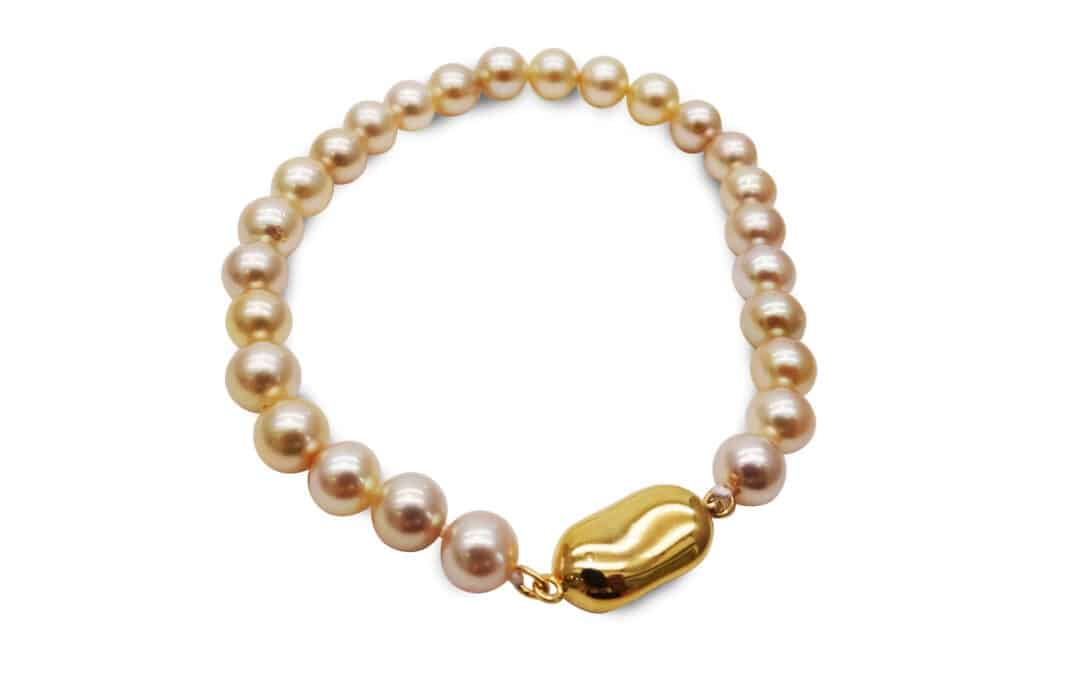 Classic Gold Akoya Pearl Bracelet (BL59)