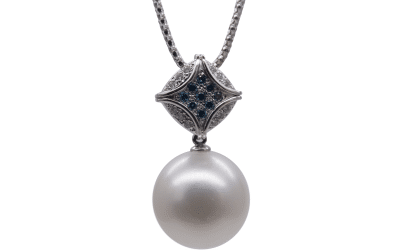 Blue Diamond White South Sea Pearl Pendant (P250)