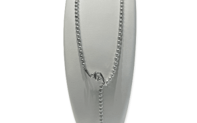 Blue-grey Akoya Pearl Necklace (N122)