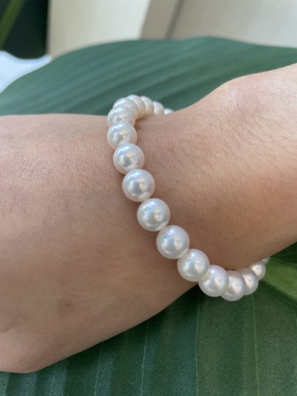 White Akoya Pearl Strand Bracelet (BL63) - Image 3